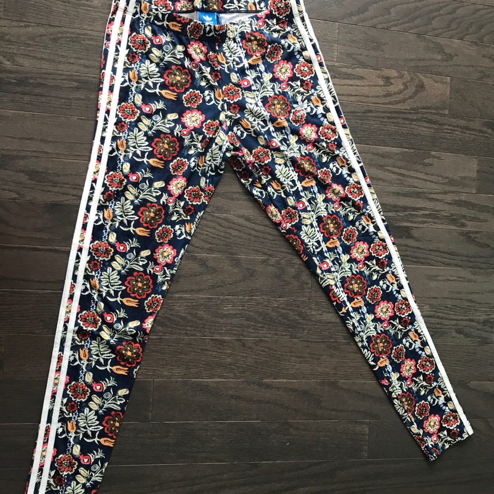 Adidas Originals Navy Floral Print Legging